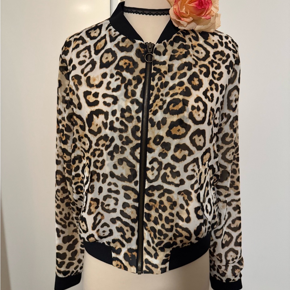Forever 21 Animal Print Bomber Jacket